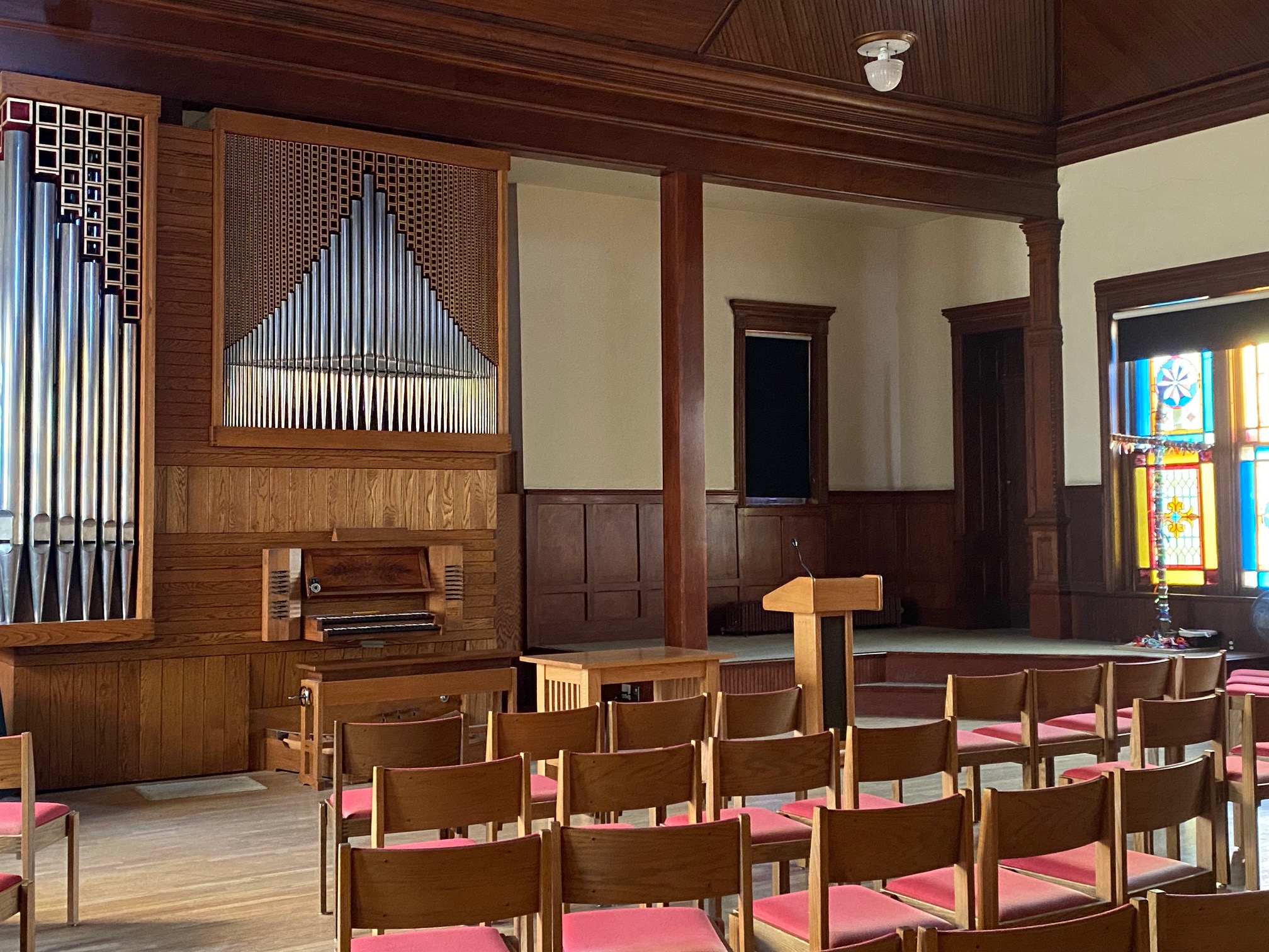 The Bethel organ in the Ad Building chapel